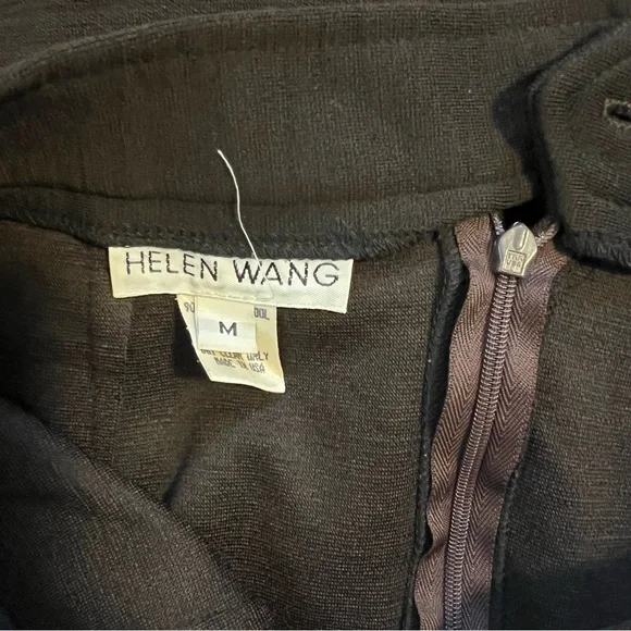 Helen Wang Brown Long Pencil Skirt Merino Wool Double Knit - Picture 2 of 8